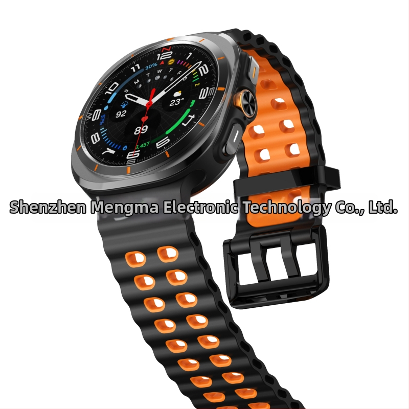 Silikónový športový remienok pre Samsung Galaxy Watch7 Ultra, s kolíkovou sponou, hmotnosť približne 29 g, prispôsobiteľná veľkosť rozhrania