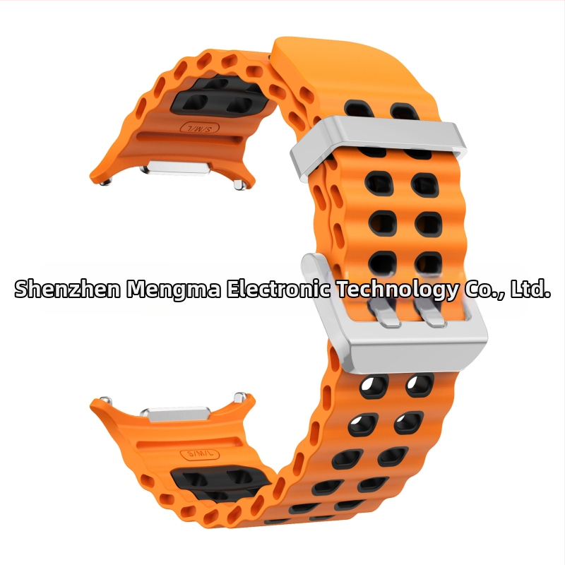 Silikónový športový remienok pre Samsung Galaxy Watch7 Ultra, s kolíkovou sponou, hmotnosť približne 29 g, prispôsobiteľná veľkosť rozhrania