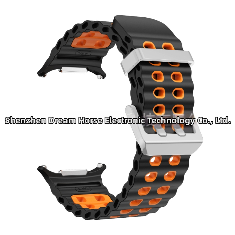 Silikónový športový remienok pre Samsung Galaxy Watch7 Ultra, s kolíkovou sponou, hmotnosť približne 29 g, prispôsobiteľná veľkosť rozhrania