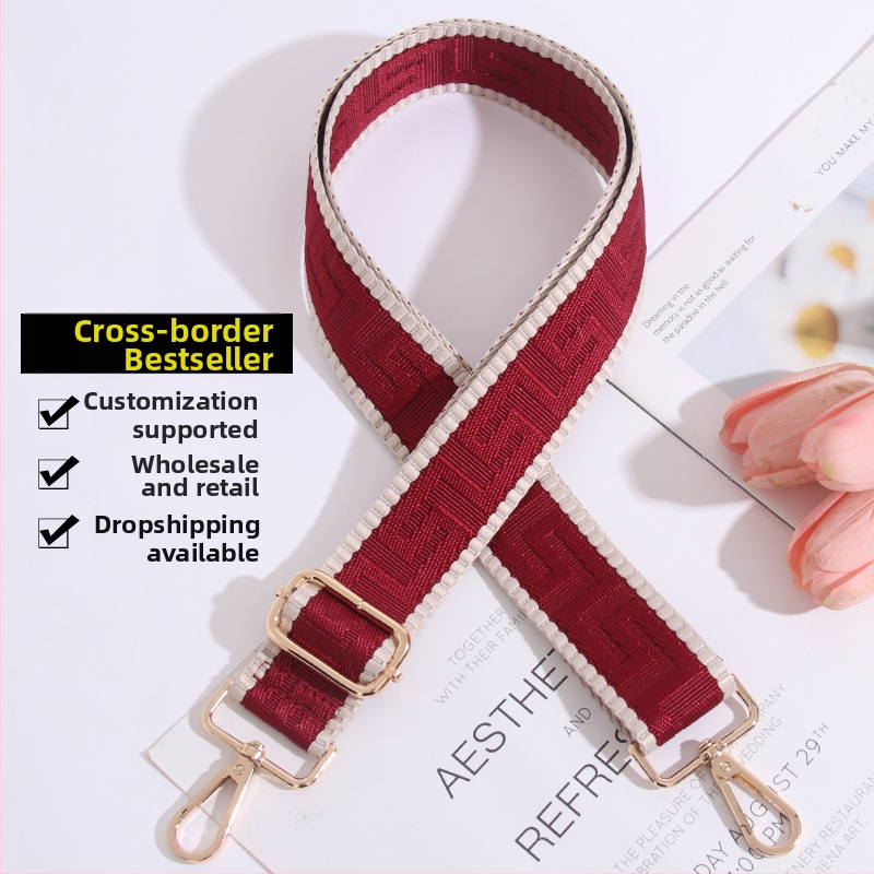 Podesivi remen za torbu, prugasti, produžen, široki remen za crossbody