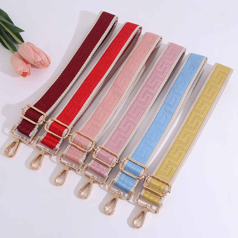 Podesivi remen za torbu, prugasti, produžen, široki remen za crossbody