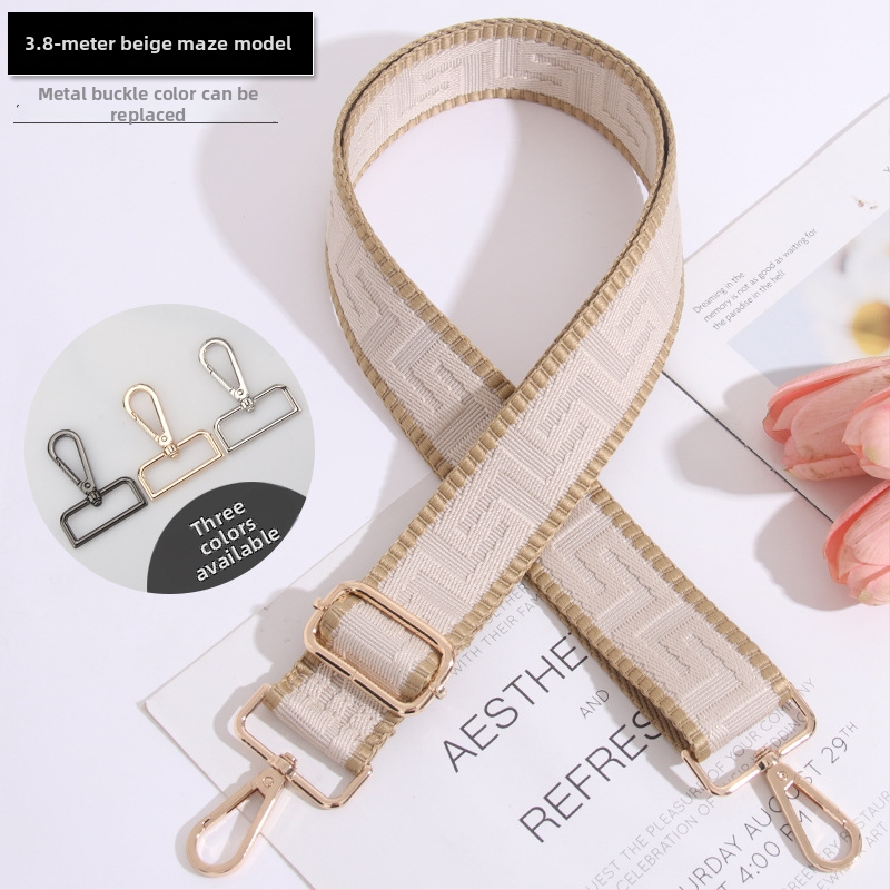 Podesivi remen za torbu, prugasti, produžen, široki remen za crossbody