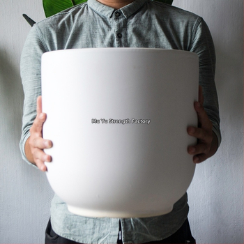 Keramiskais puķu pods Extra Large, Melns–Balts, Stāvošs uz grīdas, Vienkāršs stils, Mājas dārzkopība