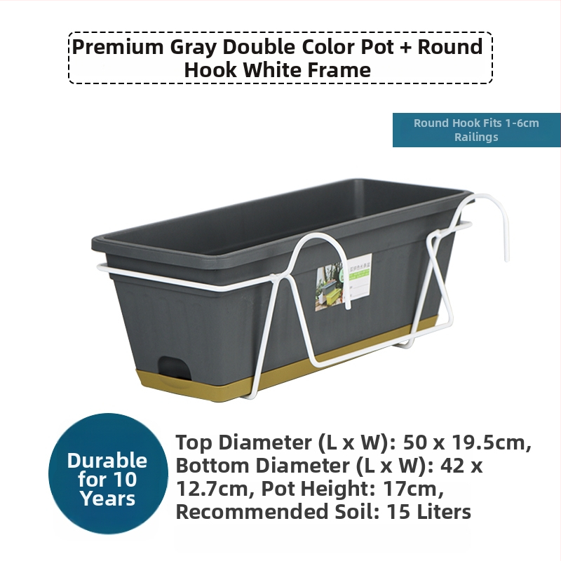 Puķu pods no sveķiem, korozijizturīgs, uz grīdas stāvošs, mājas dārzkopībai