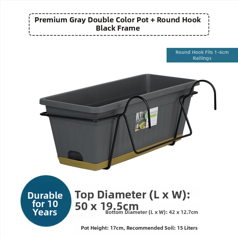 Puķu pods no sveķiem, korozijizturīgs, uz grīdas stāvošs, mājas dārzkopībai