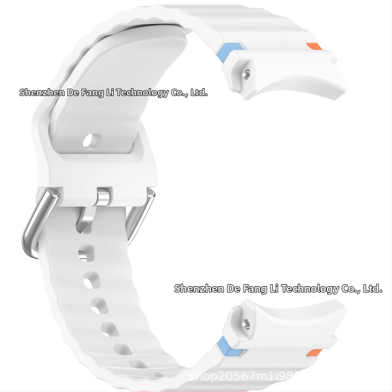 Silikonska narukvica za Samsung Watch7FE s valovitim uzorkom, 20 mm spoj, kopča, moderan stil, 15 g