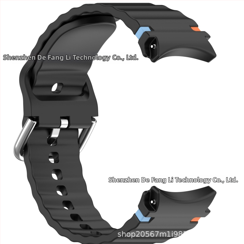 Silikonska narukvica za Samsung Watch7FE s valovitim uzorkom, 20 mm spoj, kopča, moderan stil, 15 g