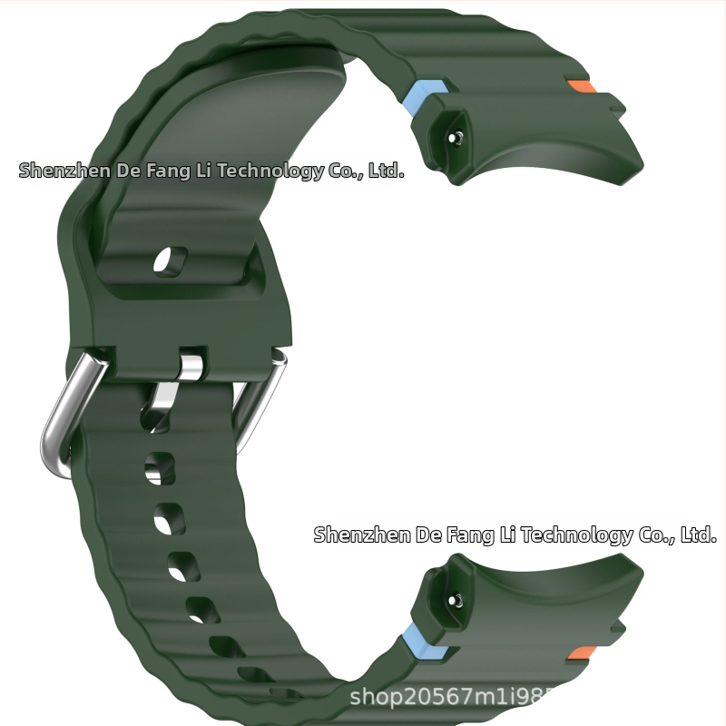 Silikonska narukvica za Samsung Watch7FE s valovitim uzorkom, 20 mm spoj, kopča, moderan stil, 15 g