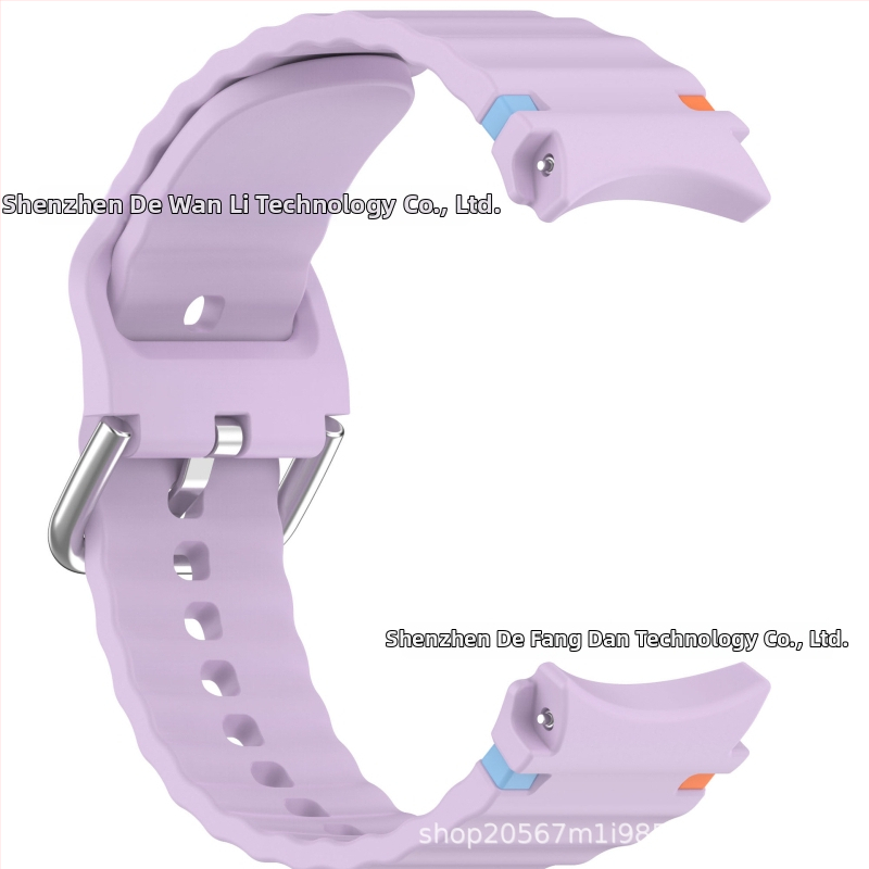 Silikonska narukvica za Samsung Watch7FE s valovitim uzorkom, 20 mm spoj, kopča, moderan stil, 15 g