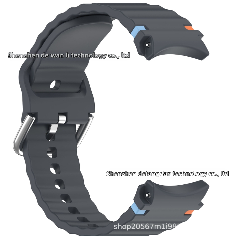 Silikonska narukvica za Samsung Watch7FE s valovitim uzorkom, 20 mm spoj, kopča, moderan stil, 15 g