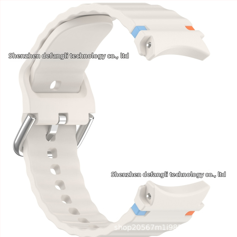 Silikonska narukvica za Samsung Watch7FE s valovitim uzorkom, 20 mm spoj, kopča, moderan stil, 15 g
