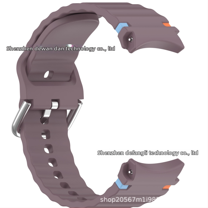 Silikonska narukvica za Samsung Watch7FE s valovitim uzorkom, 20 mm spoj, kopča, moderan stil, 15 g