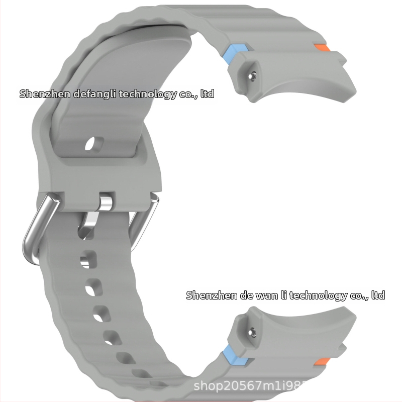 Silikonska narukvica za Samsung Watch7FE s valovitim uzorkom, 20 mm spoj, kopča, moderan stil, 15 g