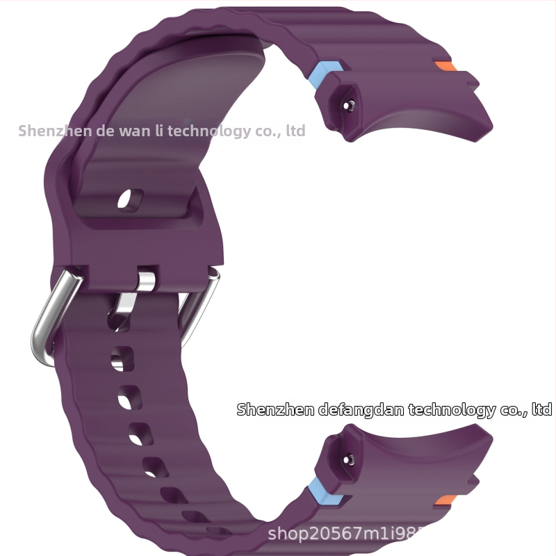 Silikonska narukvica za Samsung Watch7FE s valovitim uzorkom, 20 mm spoj, kopča, moderan stil, 15 g