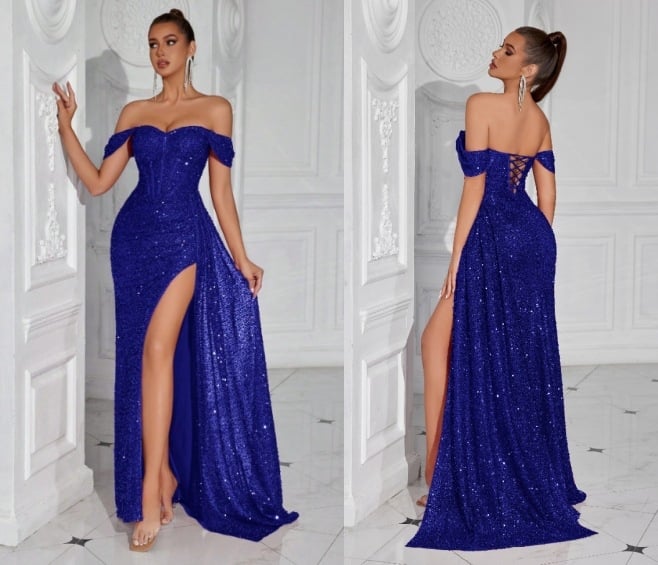 Paillettidega õhtukleit tub-top stiil, pikk, kitsas lõige, varrukateta, tõmblukk