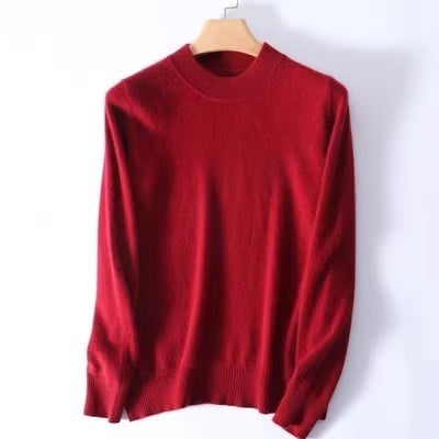 Γυναικείος μάλλινος πουλόβερ, μακριά μανίκια, παχιά πλέξη, μεσαίου μήκους