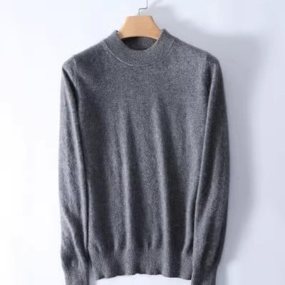 Γυναικείος μάλλινος πουλόβερ, μακριά μανίκια, παχιά πλέξη, μεσαίου μήκους