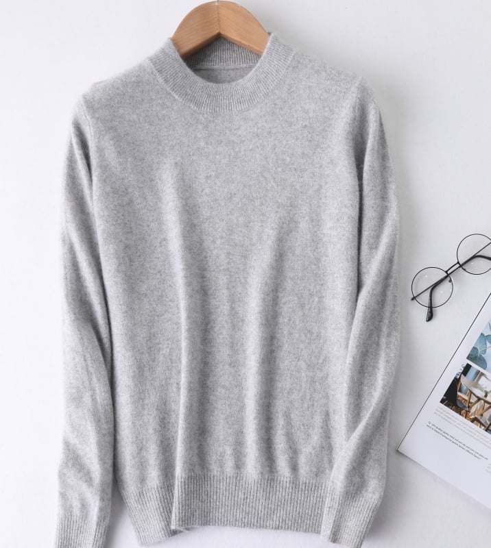 Γυναικείος μάλλινος πουλόβερ, μακριά μανίκια, παχιά πλέξη, μεσαίου μήκους