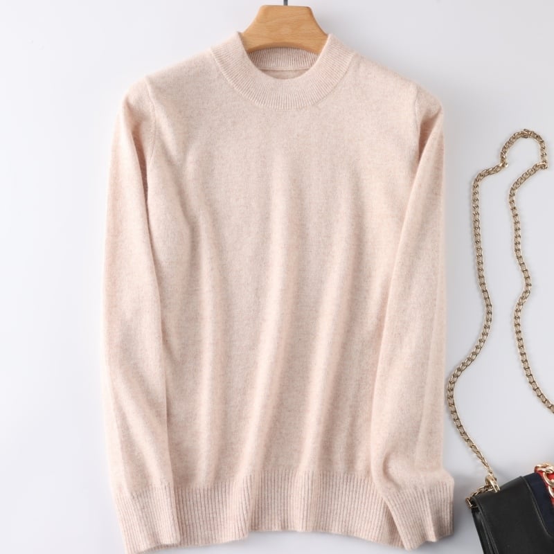 Γυναικείος μάλλινος πουλόβερ, μακριά μανίκια, παχιά πλέξη, μεσαίου μήκους