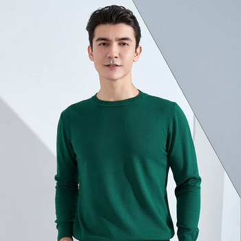 Muški pleteni pulover s labavim krojem, okrugli izrez, dugi rukavi, 80% poliester