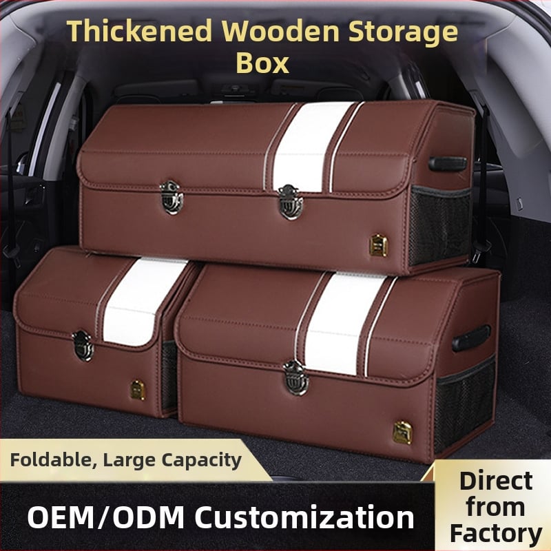 Odinė sulankstoma automobilio bagažinės laikymo dėžė – atspari vandeniui, su rankena