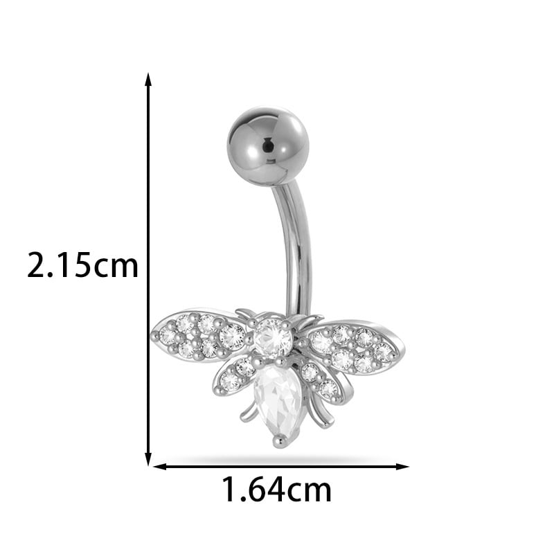 Пъпно бижу - сърцевидна форма, диамантено обработено, метал, винтидж стил, унисекс