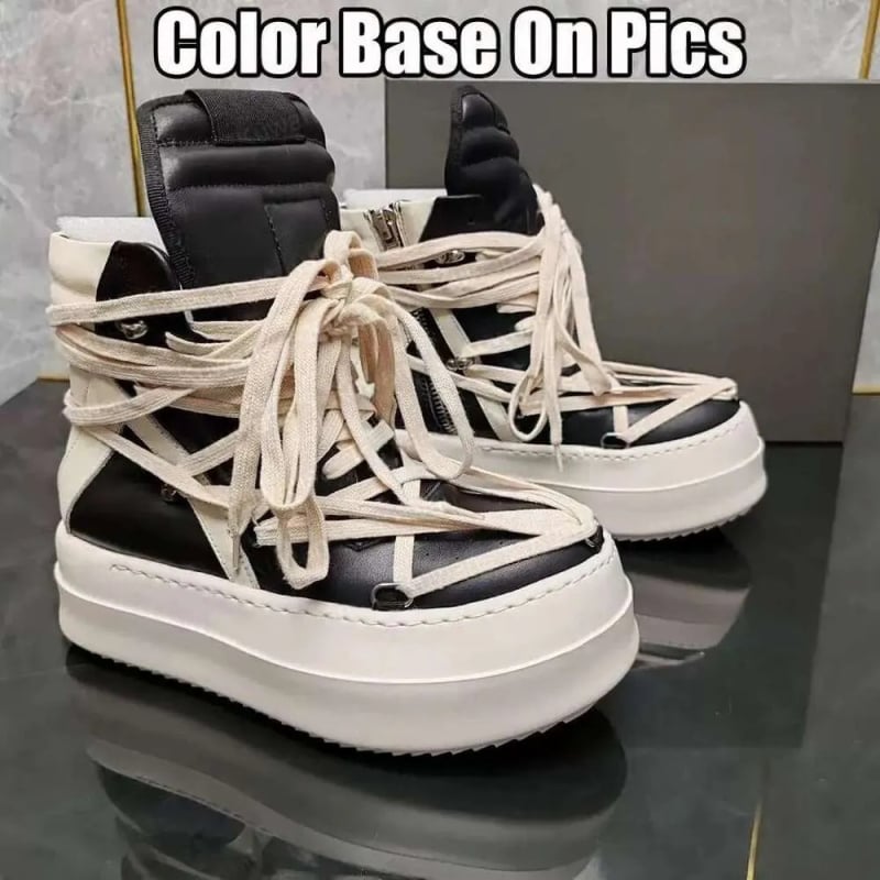 Дамски високи кецове с дебела подметка, набук кожа горна част, заострен нос, кожена подметка, нисък ток 1–3 см