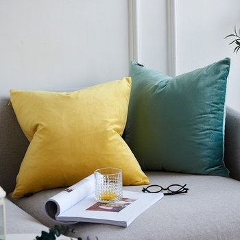 Velúr párna levehető, mosható huzattal – nordic modern minimalista stílus, plüss anyag, PP gyapot töltet