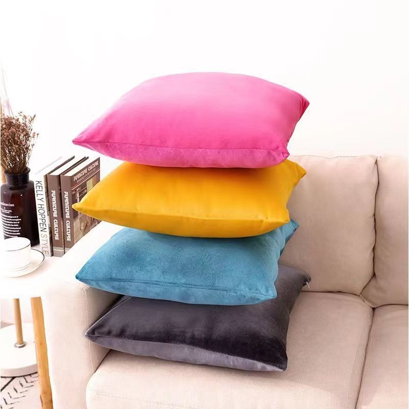 Velúr párna levehető, mosható huzattal – nordic modern minimalista stílus, plüss anyag, PP gyapot töltet