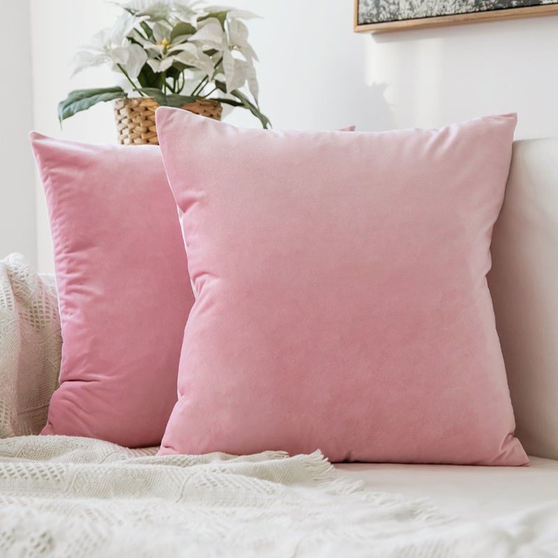 Velúr párna levehető, mosható huzattal – nordic modern minimalista stílus, plüss anyag, PP gyapot töltet