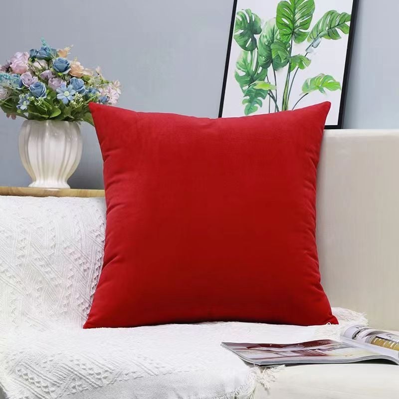 Velúr párna levehető, mosható huzattal – nordic modern minimalista stílus, plüss anyag, PP gyapot töltet