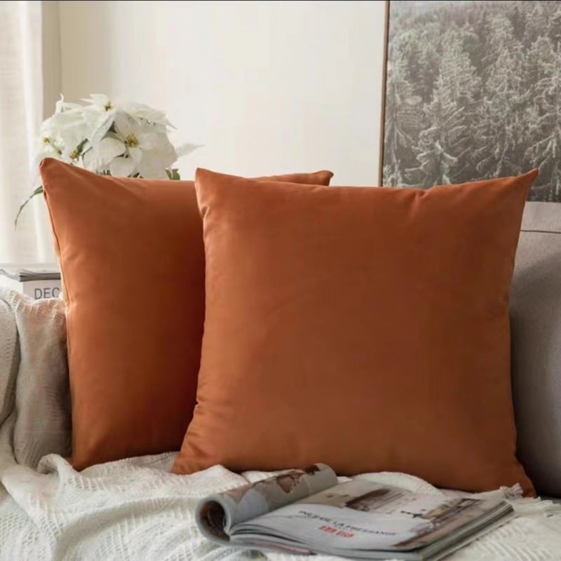 Velúr párna levehető, mosható huzattal – nordic modern minimalista stílus, plüss anyag, PP gyapot töltet