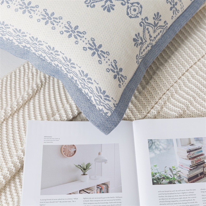 Jastučnica, 100% pamuk, jacquard tkanina bojana vlaknima, moderan minimalistički stil, 40-count tkanina