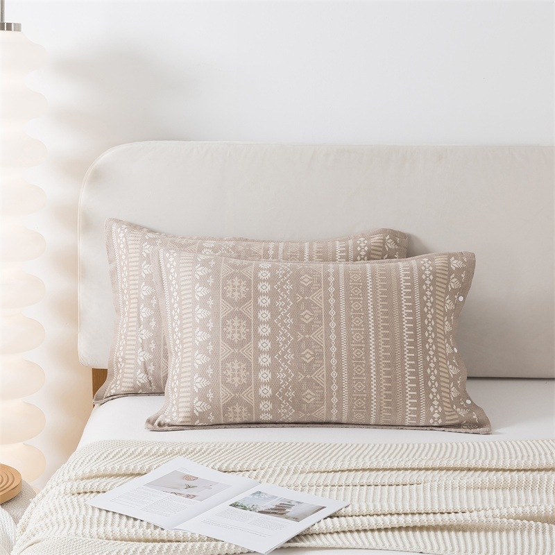 Jastučnica, 100% pamuk, jacquard tkanina bojana vlaknima, moderan minimalistički stil, 40-count tkanina