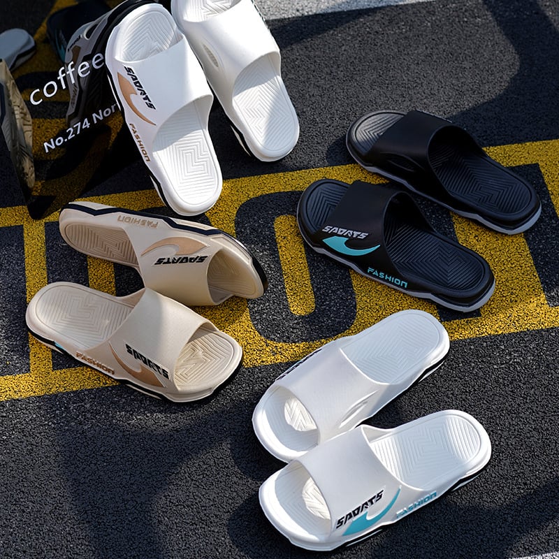 Vyrams skirti lauko šlepetės: PVC viršus, PVC padas, įpurškimo liejimo konstrukcija, 2024 vasara, Outdoor serija