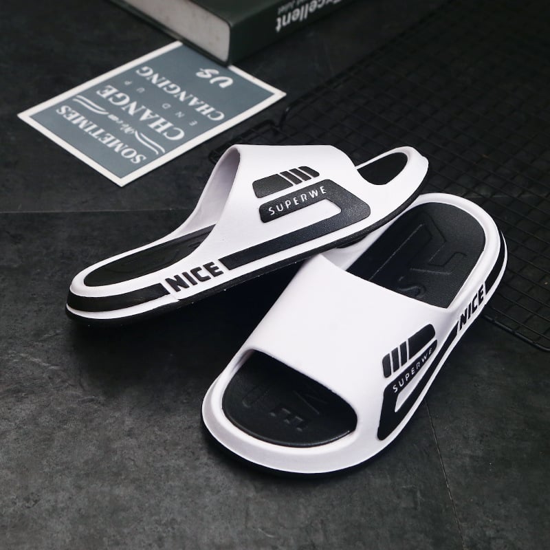 Vyrams skirti lauko šlepetės: PVC viršus, PVC padas, įpurškimo liejimo konstrukcija, 2024 vasara, Outdoor serija