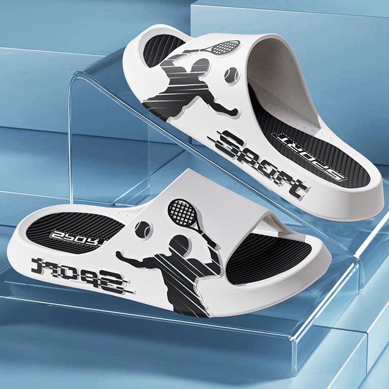 Vyrams skirti lauko šlepetės: PVC viršus, PVC padas, įpurškimo liejimo konstrukcija, 2024 vasara, Outdoor serija