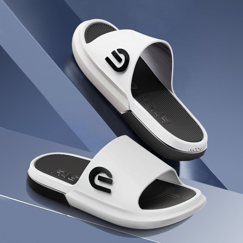 Vyrams skirti lauko šlepetės: PVC viršus, PVC padas, įpurškimo liejimo konstrukcija, 2024 vasara, Outdoor serija