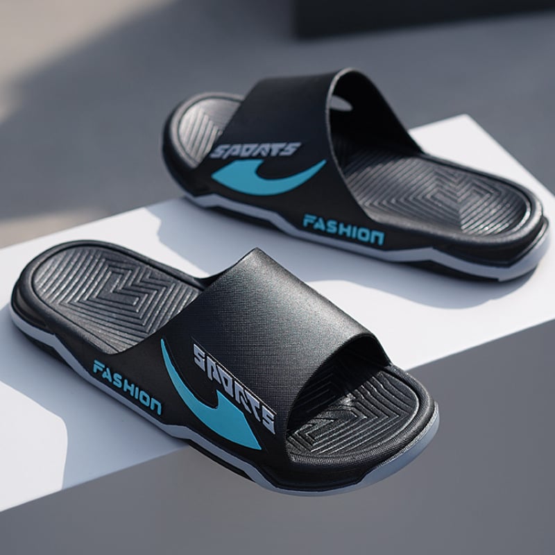 Vyrams skirti lauko šlepetės: PVC viršus, PVC padas, įpurškimo liejimo konstrukcija, 2024 vasara, Outdoor serija