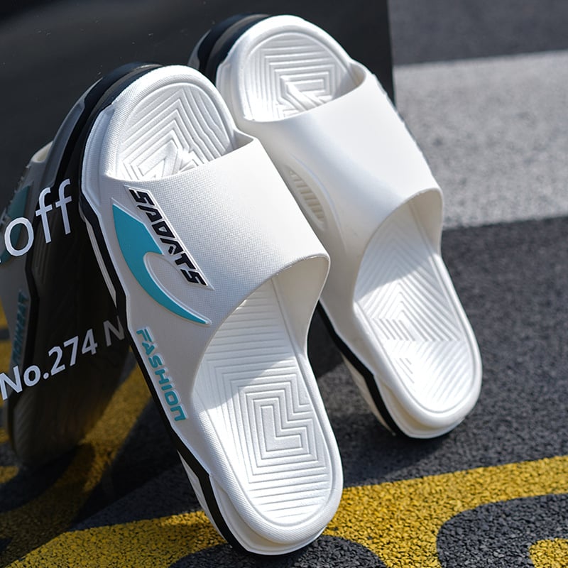 Vyrams skirti lauko šlepetės: PVC viršus, PVC padas, įpurškimo liejimo konstrukcija, 2024 vasara, Outdoor serija