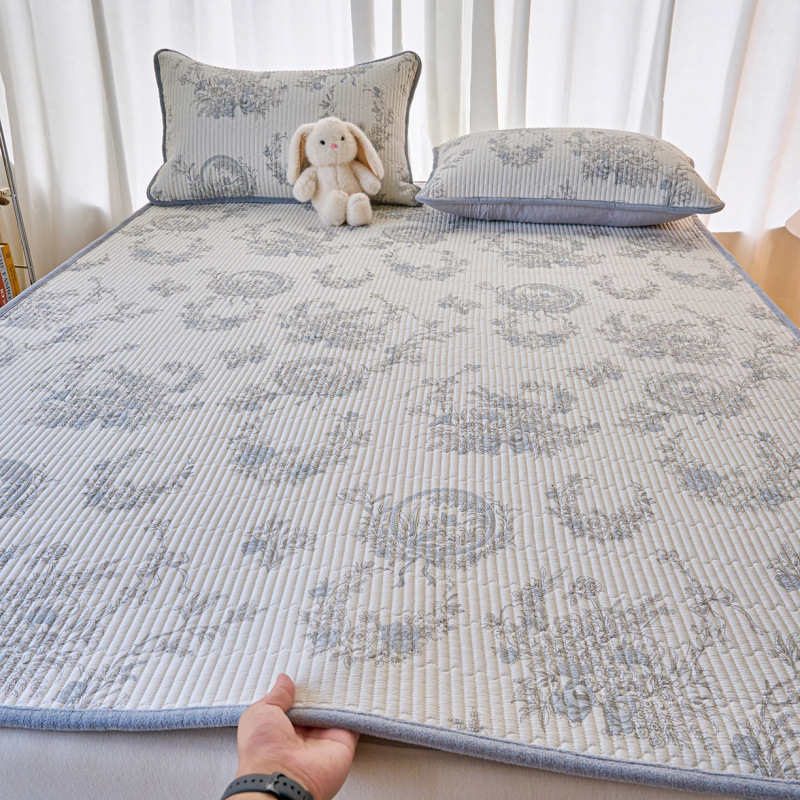 Dvostrano pamučno pokrivalo za krevet s mliječnim velurom, tatami stil, debeli quilt, trodijelni set za sve sezone