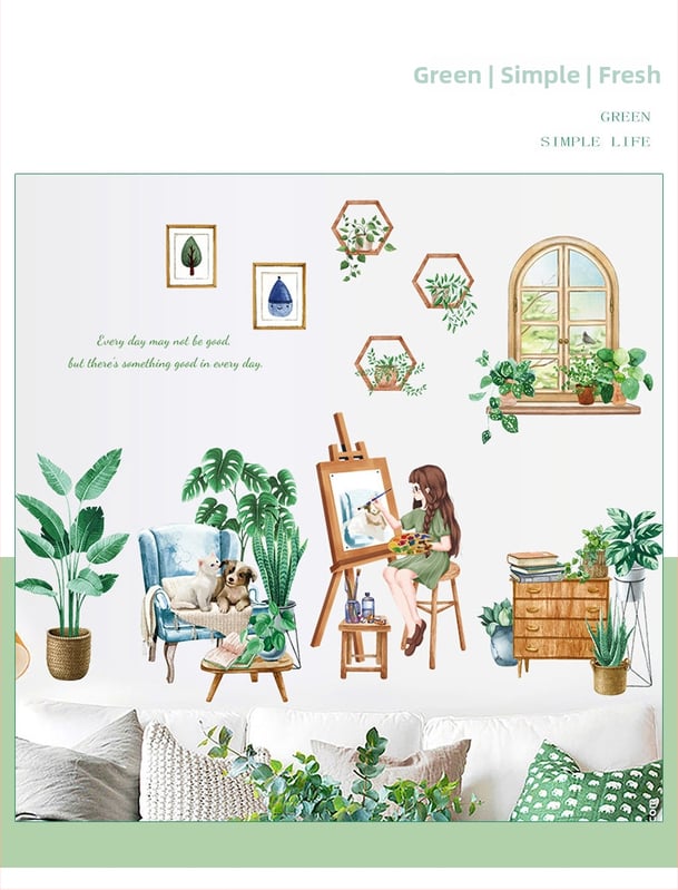 Стенно стикер – PVC, водоустойчив, модел 60682086; подходящ за всекидневна, спалня, кабинет, ресторант, баня, антре и търговски обекти; модерен, плосък стил