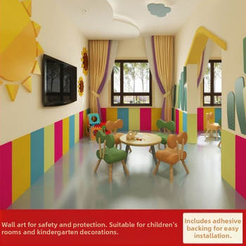 Стилен стенен панел със стикер за детска стая - огнеустойчив, материал Xpe foaming, марка Unique, прост и модерен стил