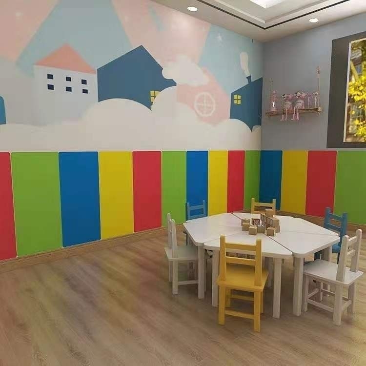 Стилен стенен панел със стикер за детска стая - огнеустойчив, материал Xpe foaming, марка Unique, прост и модерен стил