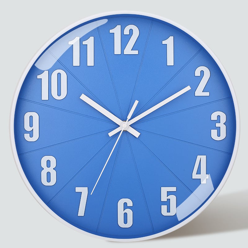 TIMELIKE Ρολόι τοίχου, μοντέρνος κυκλικός σχεδιασμός, αναλογικό καντράν με αριθμούς, τροφοδοσία με μπαταρία, ομαλή κίνηση δευτερολέπτων