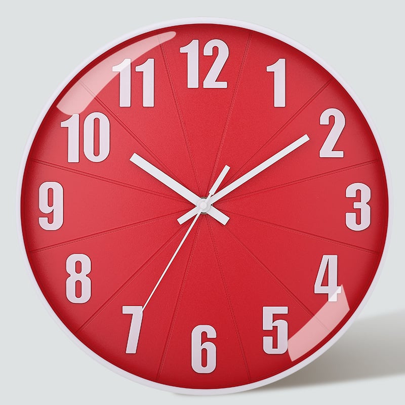 TIMELIKE Ρολόι τοίχου, μοντέρνος κυκλικός σχεδιασμός, αναλογικό καντράν με αριθμούς, τροφοδοσία με μπαταρία, ομαλή κίνηση δευτερολέπτων