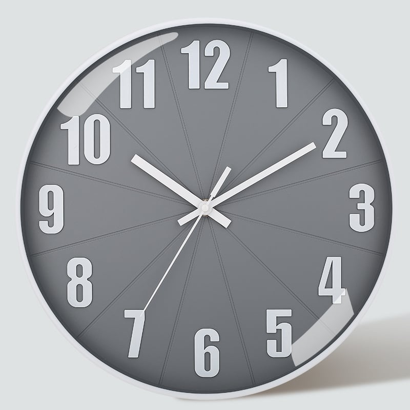 TIMELIKE Ρολόι τοίχου, μοντέρνος κυκλικός σχεδιασμός, αναλογικό καντράν με αριθμούς, τροφοδοσία με μπαταρία, ομαλή κίνηση δευτερολέπτων