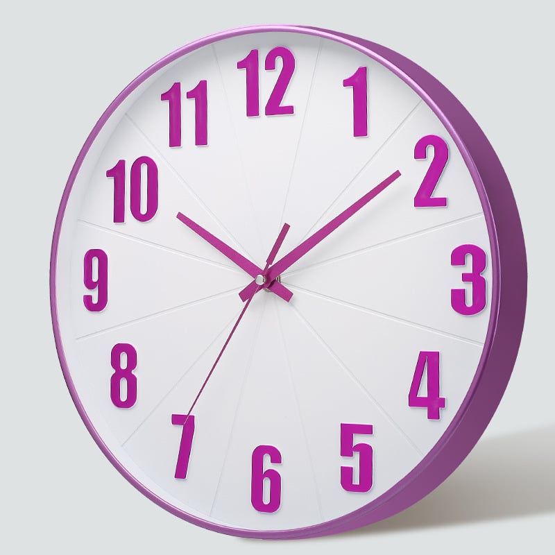 TIMELIKE Ρολόι τοίχου, μοντέρνος κυκλικός σχεδιασμός, αναλογικό καντράν με αριθμούς, τροφοδοσία με μπαταρία, ομαλή κίνηση δευτερολέπτων