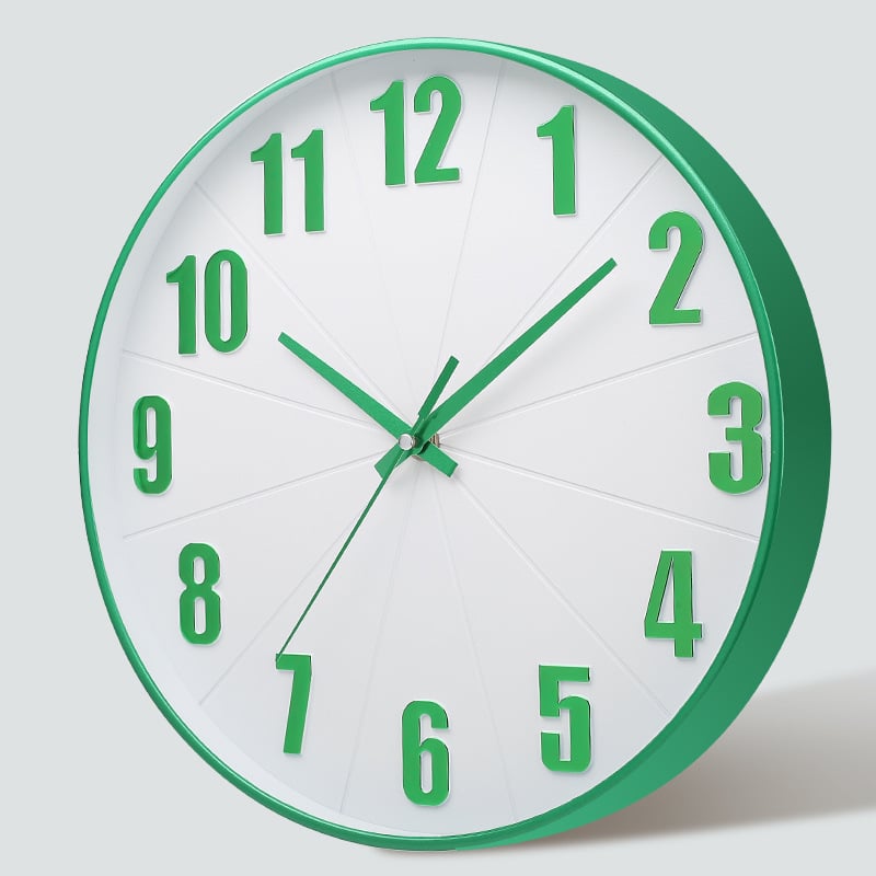 TIMELIKE Ρολόι τοίχου, μοντέρνος κυκλικός σχεδιασμός, αναλογικό καντράν με αριθμούς, τροφοδοσία με μπαταρία, ομαλή κίνηση δευτερολέπτων