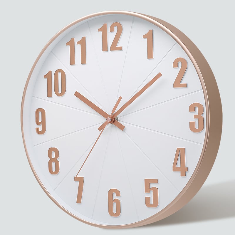 TIMELIKE Ρολόι τοίχου, μοντέρνος κυκλικός σχεδιασμός, αναλογικό καντράν με αριθμούς, τροφοδοσία με μπαταρία, ομαλή κίνηση δευτερολέπτων